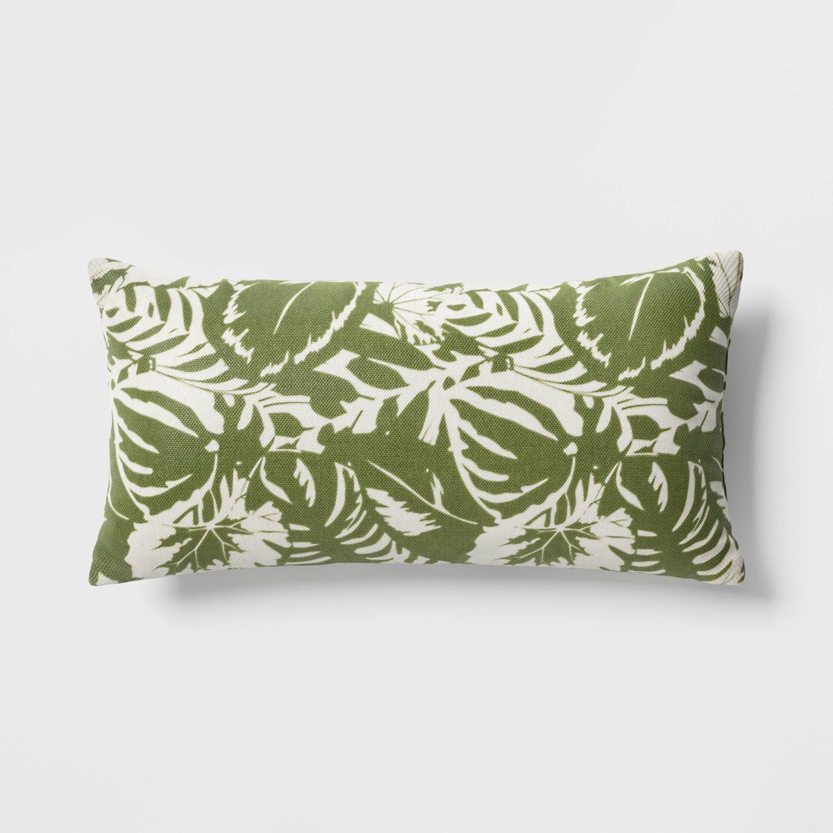 12"x24" Tropical Foliage Rectangular Outdoor Lumbar Pillow Green - Threshold™ | Target