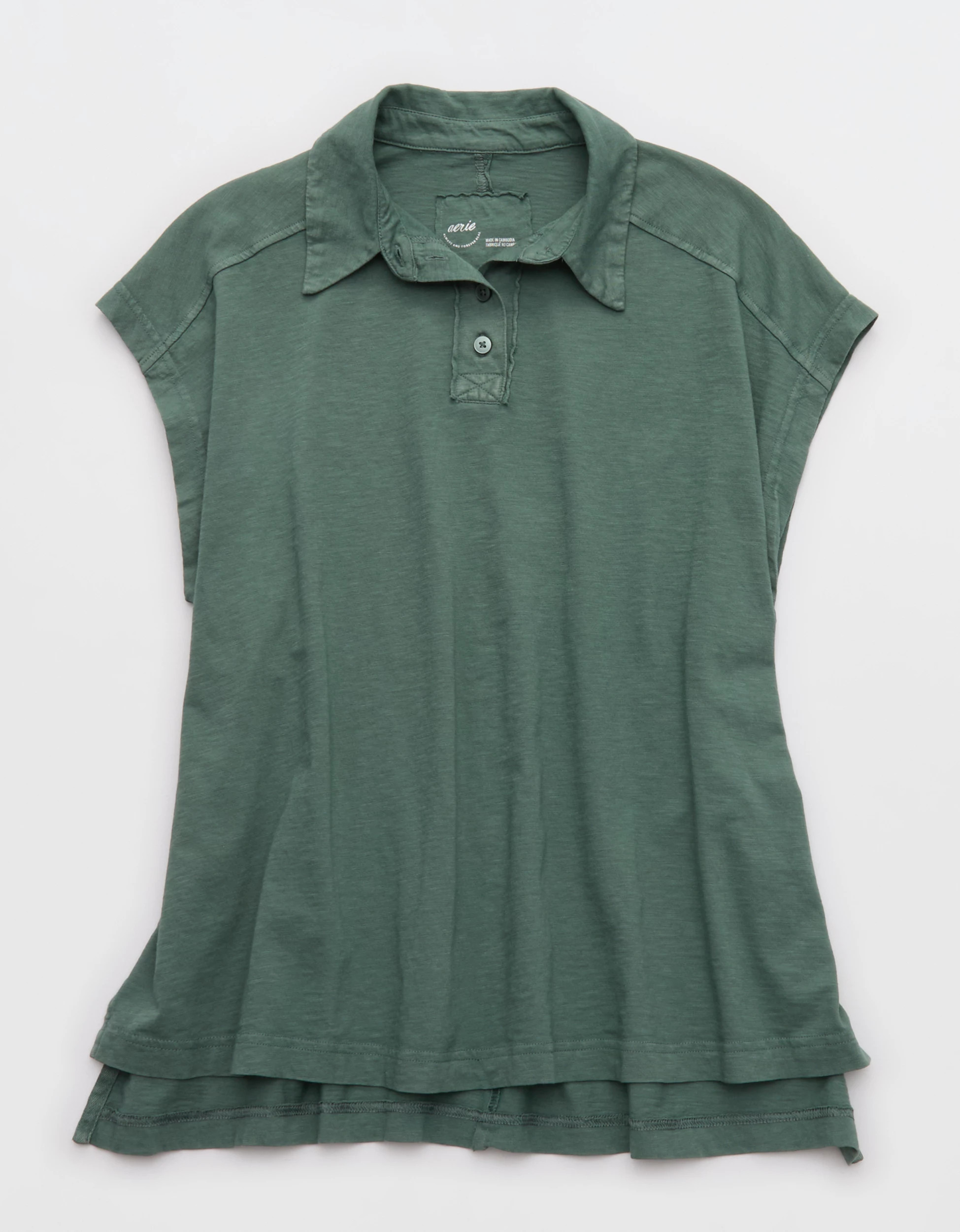 Aerie Happiest Oversized Polo T-Shirt | Aerie