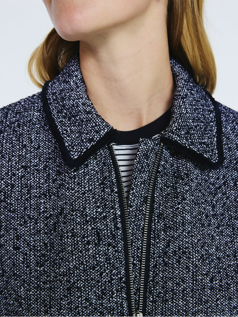 Free Assembly Women's Tweed Bomber Jacket, Sizes XS-XXL | Walmart (US)