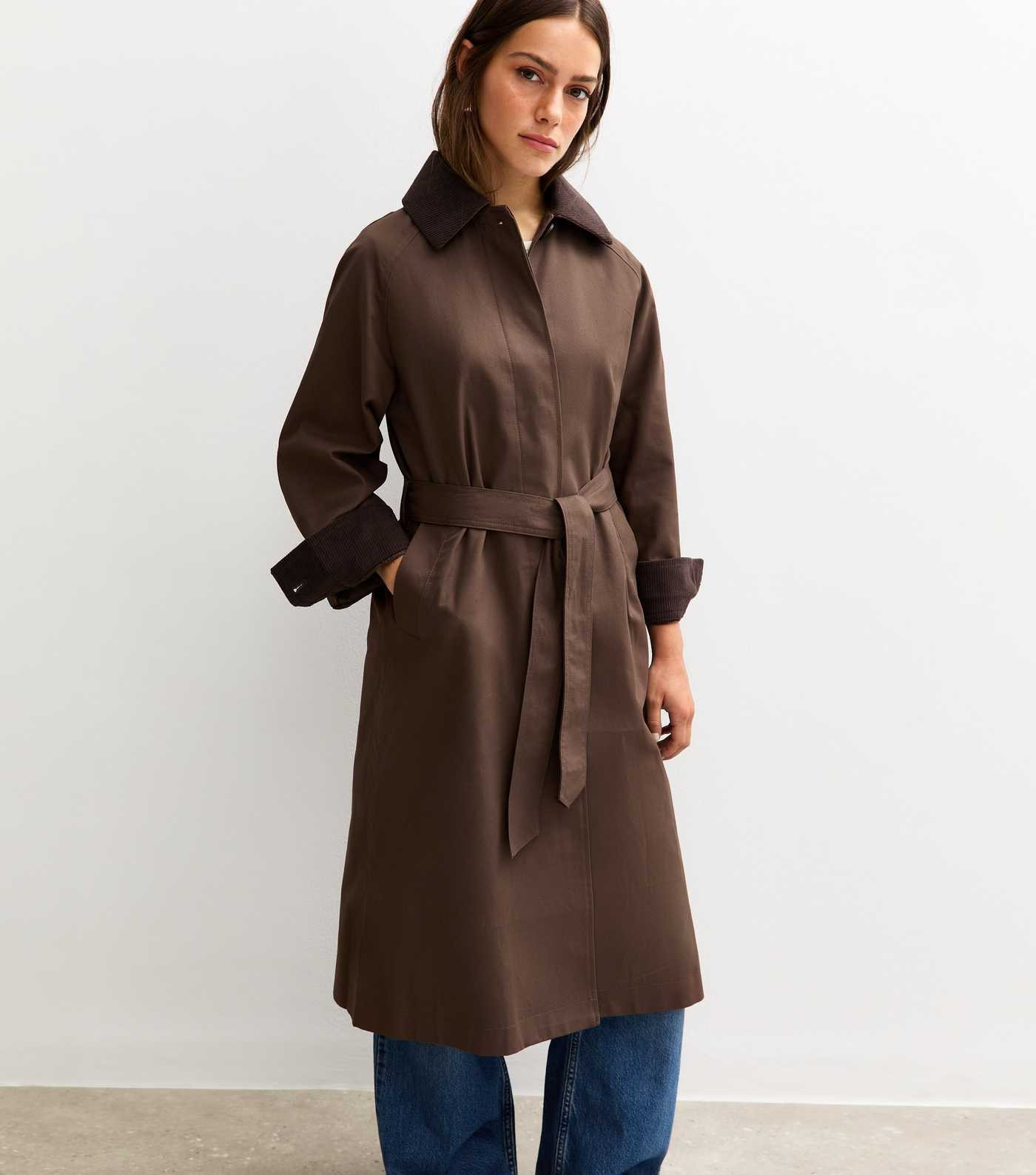 Petite Dark Brown Trench Coat | New Look | New Look (UK)