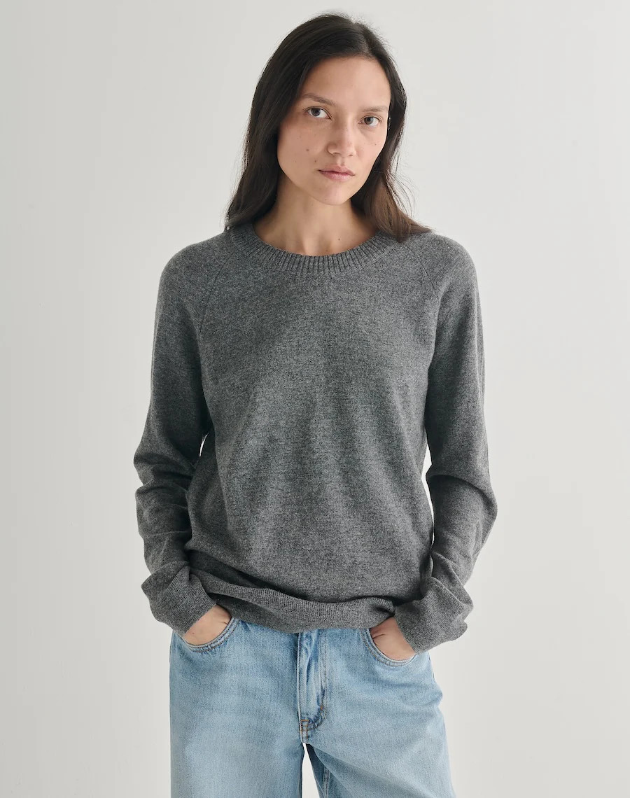 Navygrey Women | The WEEKEND | Sustainable Italian-spun Wool Jumper | Atlantic Grey | Navygrey | Navygrey
