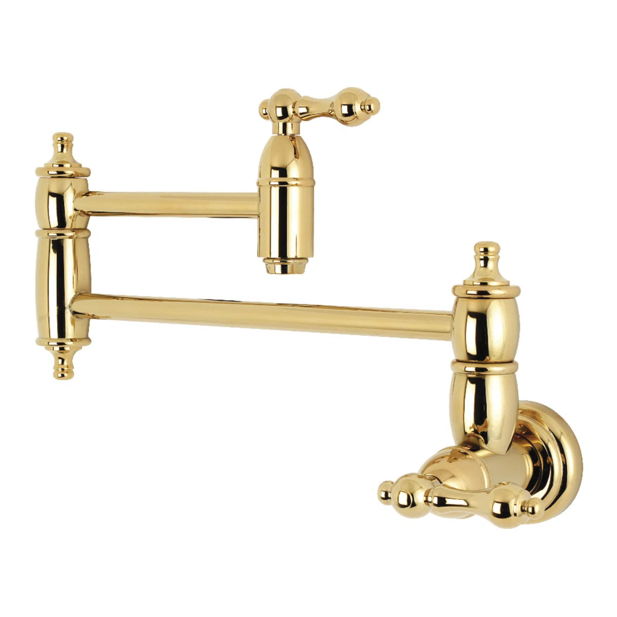 Kingston Brass Restoration Two-Handle 1-Hole Wall Mount Pot Filler Faucet KS3102AL | Wayfair North America