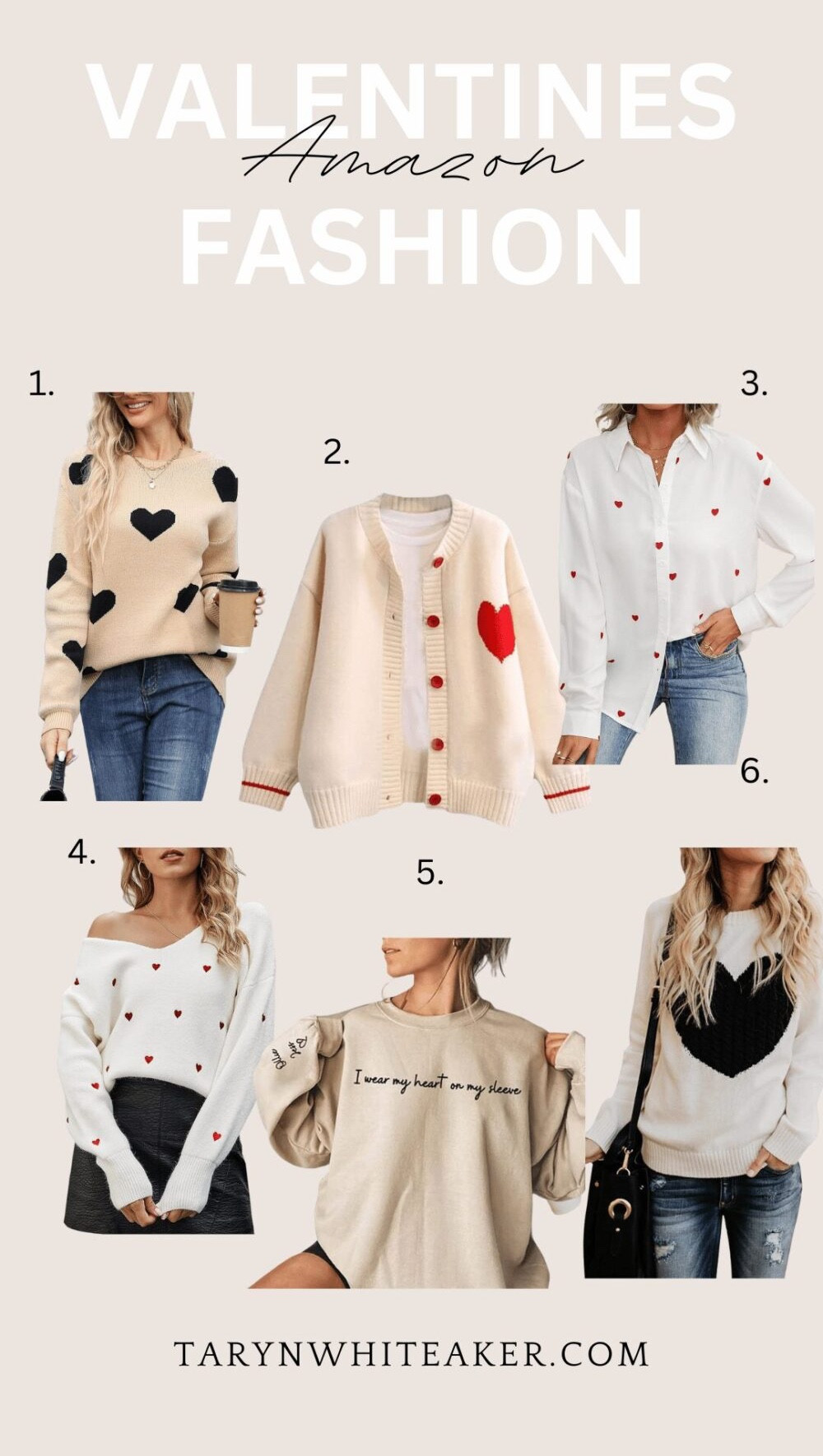 Amazon Valentine’s fashion finds that are cute, cozy, and easy to wear. Perfect heart sweaters and tops for everyday outfits, Galentine’s plans, or a casual Valentine’s look. Everything is linked here.

#LTKSeasonal #LTKdayinmylife #LTKHome