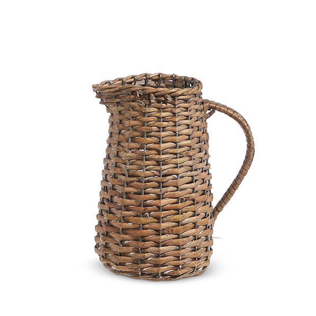 Decorative Woven Pitcher Vase | Antique Farm House
