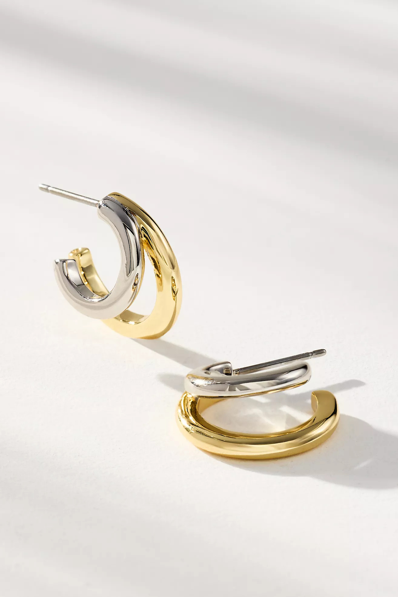 Ana Luisa Scarlett Mixed Metal Double Hoop Earrings | Anthropologie (US)