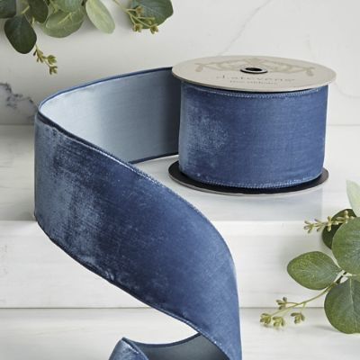 Plush Velvet Ribbon with Tonal Dupioni Back | Frontgate