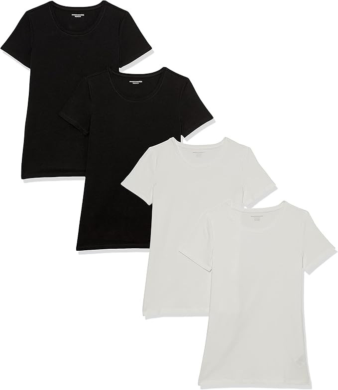Amazon Essentials Women's Classic-Fit Short-Sleeve Crewneck T-Shirt, Multipacks | Amazon (US)