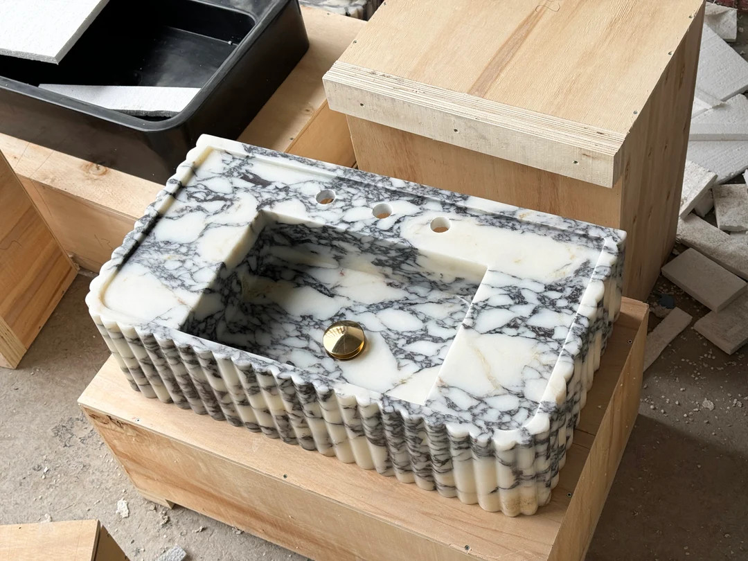 Calacatta Viola Marble Sink , Marble Sink, Custom Order Marble Sink, Hand Carved Marble Sink, Wal... | Etsy (US)