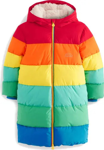 Little Bird Kids' Rainbow Longline Puffer Jacket | Nordstrom | Nordstrom
