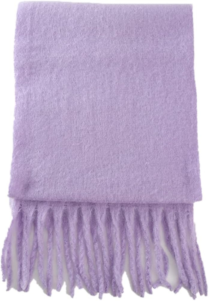OUNIYA Big Chunky Plaid Scarf Colorful Checked Oversized Thick Scarves Soft Large Cashmere Wool W... | Amazon (US)