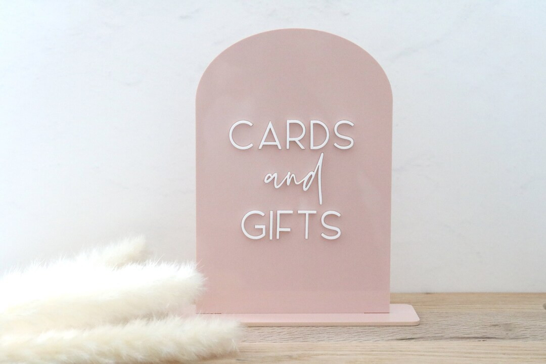 Acrylic Arch Cards and Gifts Sign Acrylic Wedding Sign Wedding Decor Arched Wedding Reception Acr... | Etsy (US)