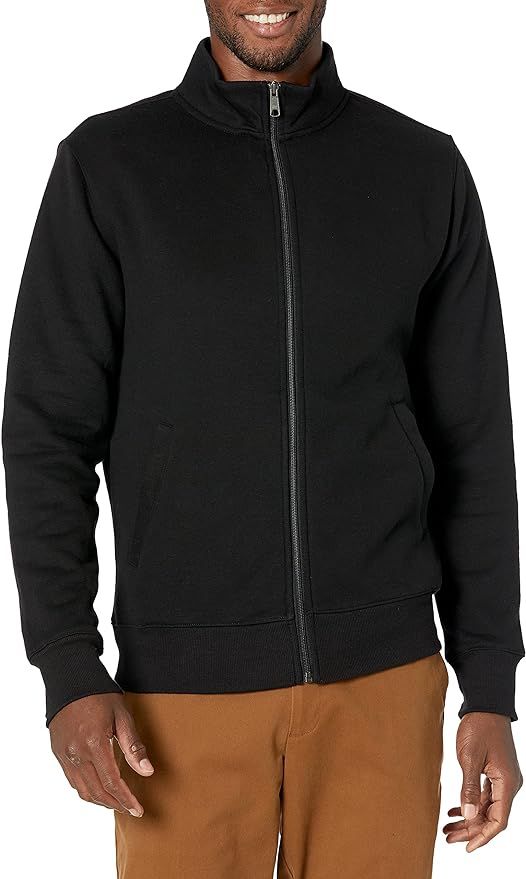 Amazon Essentials Men's Full-Zip Fleece Mock Neck Sweatshirt | Amazon (US)