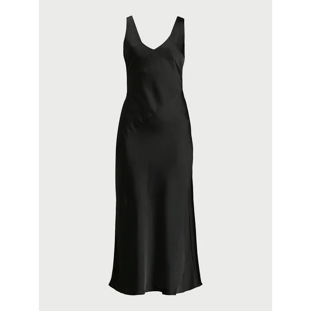 Scoop Women's V-Neck Slip Dress, Sizes XS-XXL | Walmart (US)