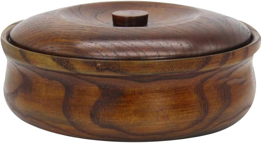 DOITOOL Wood Serving Bowls with Lid, Tableware Wooden Serving Bowls for Salad, Candys, Snack, Nut... | Amazon (US)