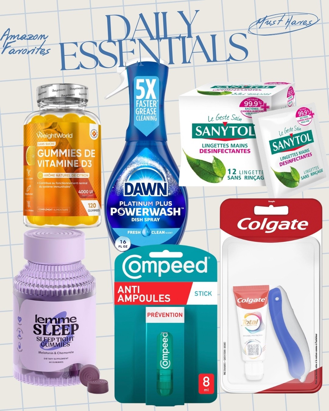 Les essentiels #amazon du quotidien (compléments alimentaires, hygiène ,…)

#LTKfrance #LTKbeauty #LTKhome