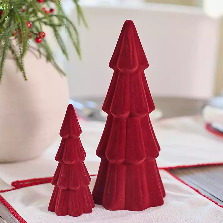 Merlot Velvet Christmas Tree, 14 in. | Kirklands Home | Kirklands