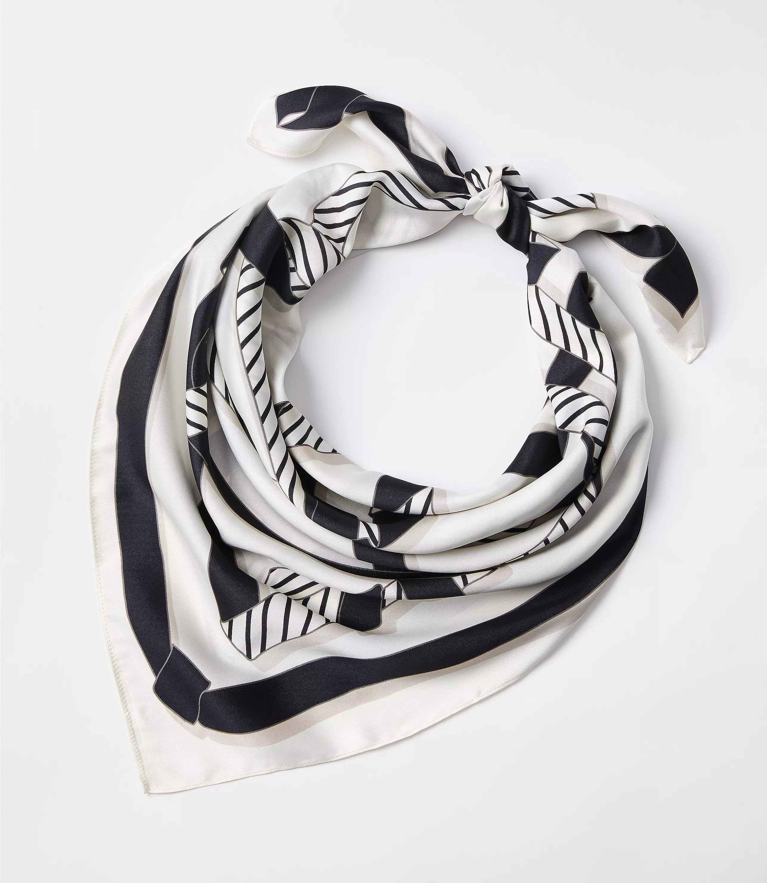 Ribbon Print Square Scarf | LOFT