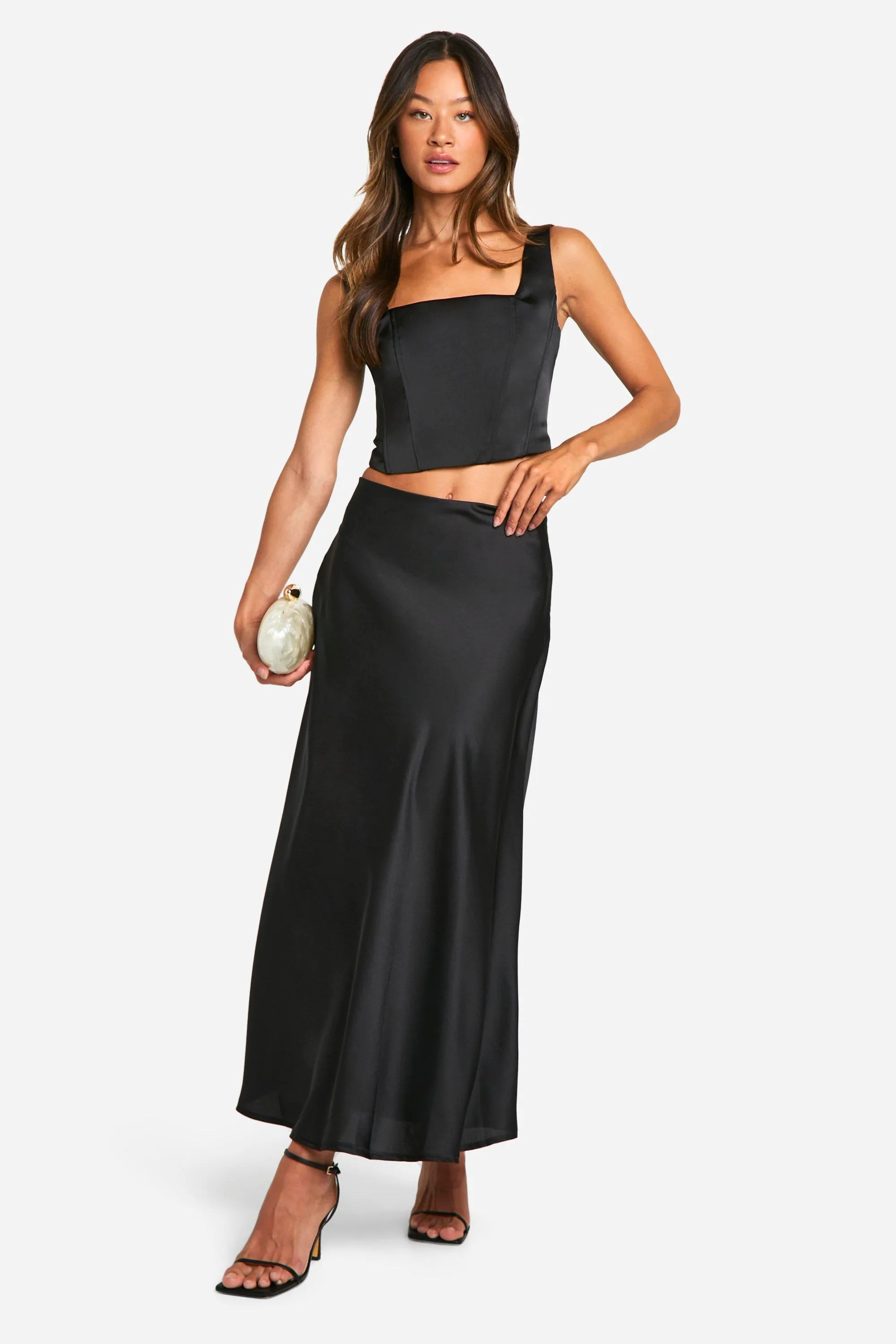 Tall Satin Slip Midaxi Skirt | boohoo (US & Canada)