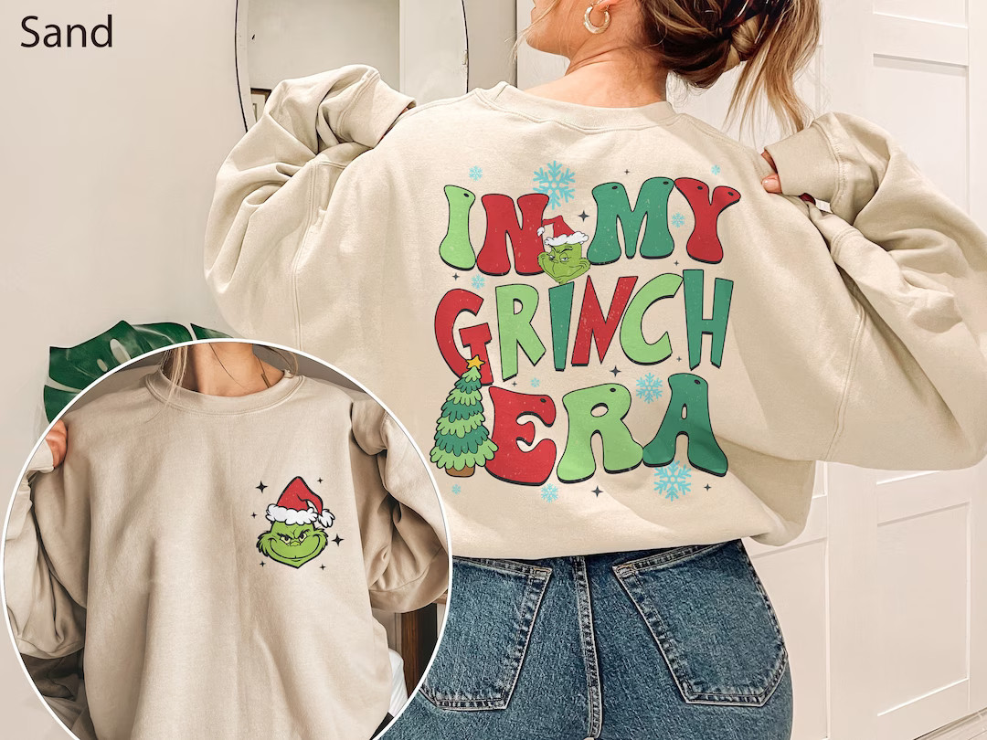 In My Grinch Era Sweatshirt Grinch Christmas Sweatshirt - Etsy | Etsy (US)