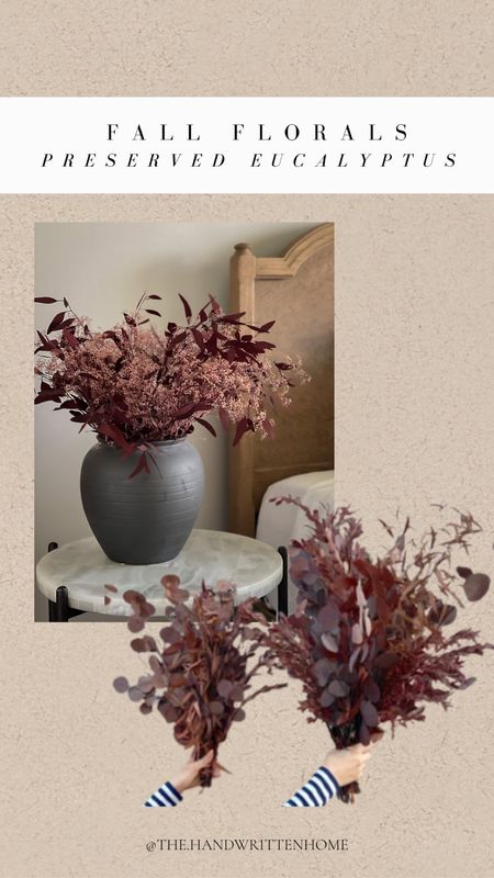 Preserved burgundy eucalyptus bundle! Perfect for fall and holiday decor!

Can you imagine this mixed into cedar garland 🤩

Comes in two sizes!

#LTKHoliday #LTKSeasonal #LTKhome