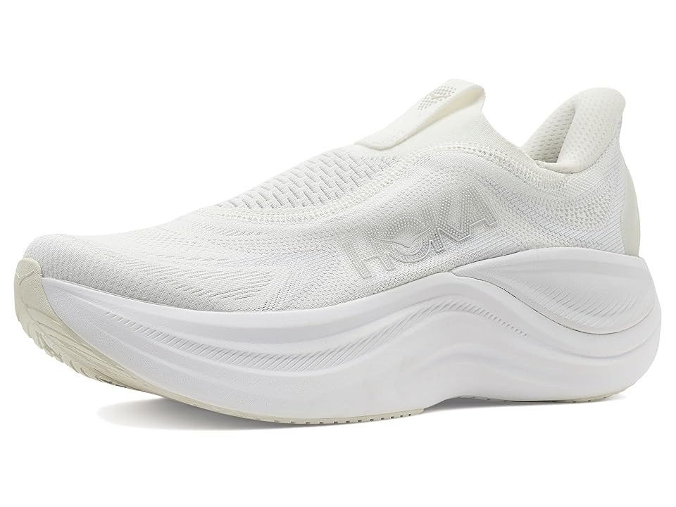 HOKA Skyward Laceless Men's Running Shoes White/White: 9.5 D - Medium, Synthetic | Zappos.com