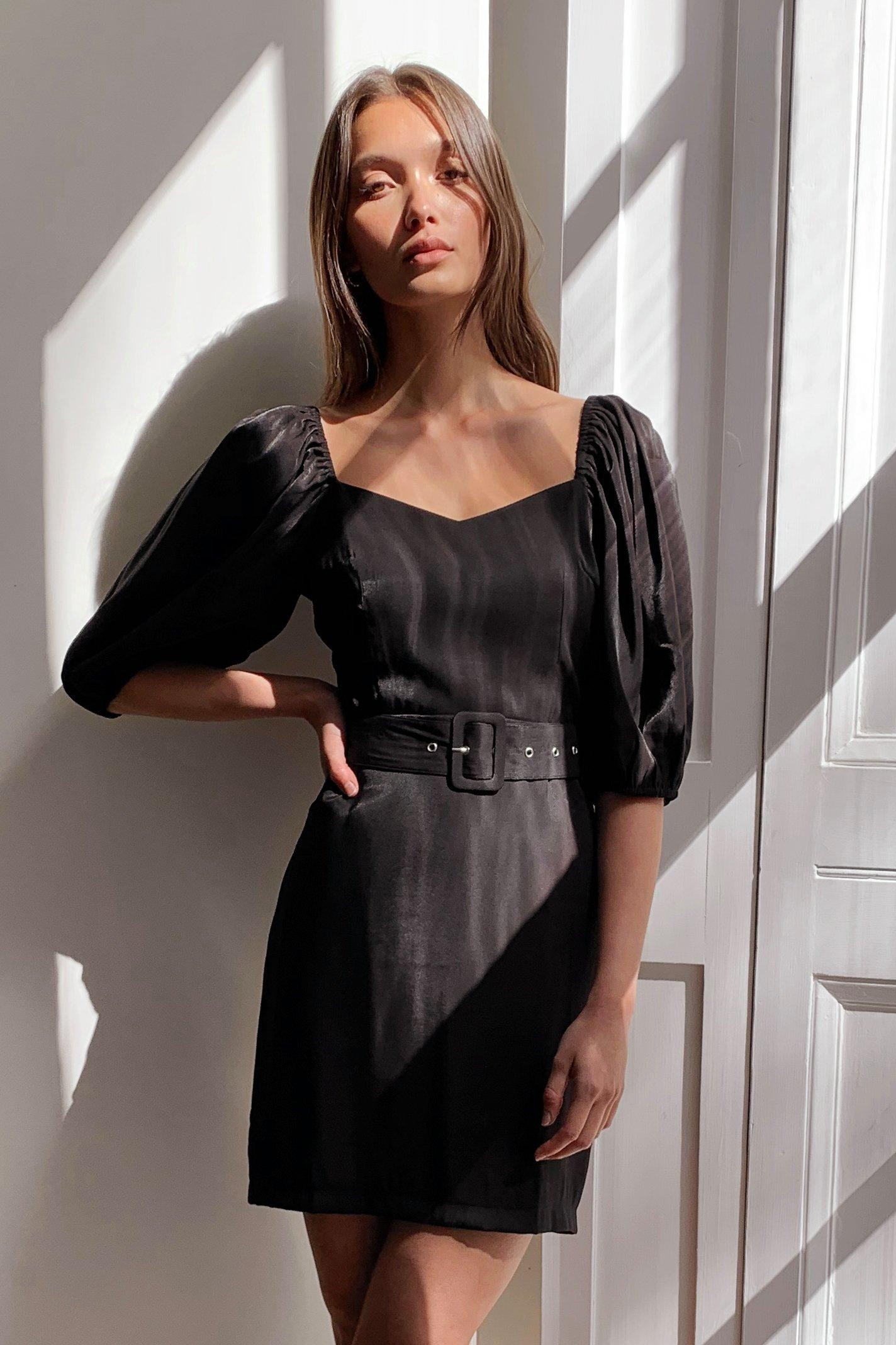 We Just Belt Like It Puff Sleeve Mini Dress | NastyGal (US & CA)