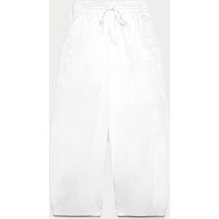 M&S Pure Cotton Drawstring Barrel Leg Ankle Grazer Trousers White | Marks & Spencer (UK)