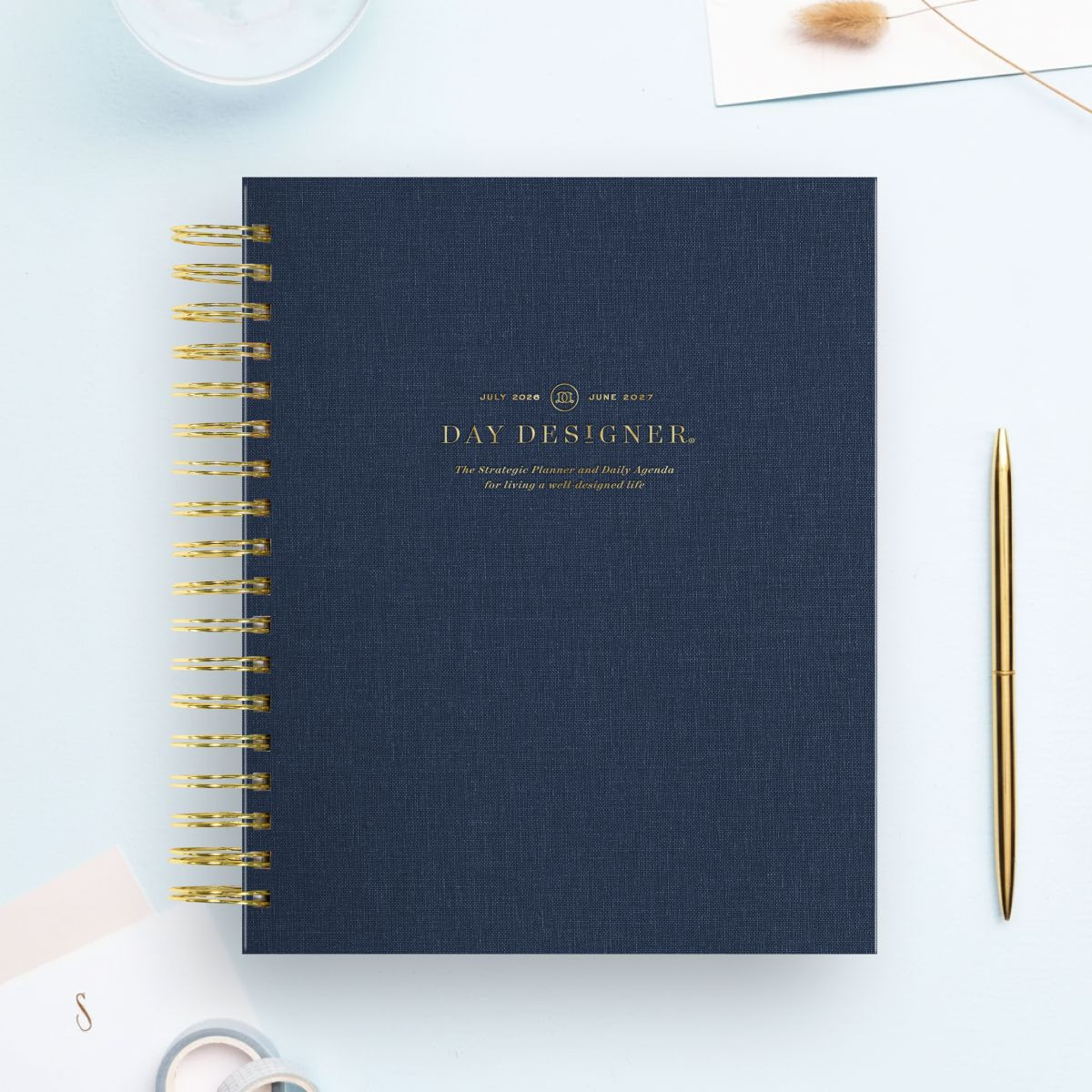 2026-27 Daily Planner: Navy Bookcloth | Day Designer