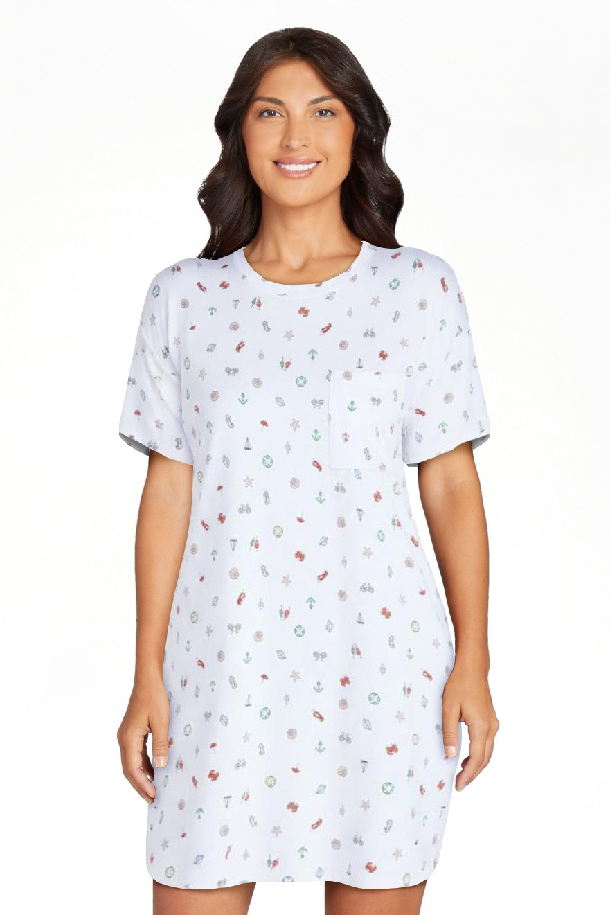 Joyspun Women's Dreamy Soft Collection Short Sleeve Sleepshirt, Sizes S/M-2X/3X | Walmart (US)