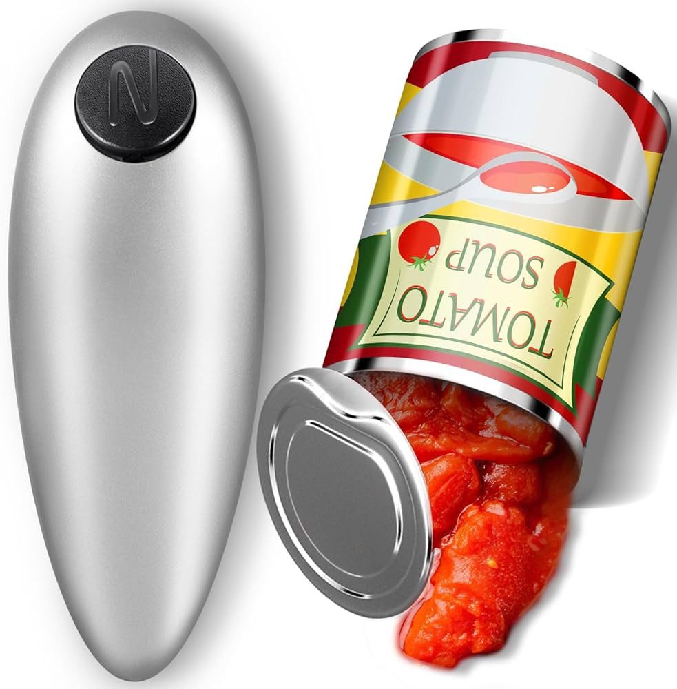 No Sharp Edges Electric Can Opener Automatic Opens Most of Cans,One Touch Switch with Ergonomic D... | Amazon (US)