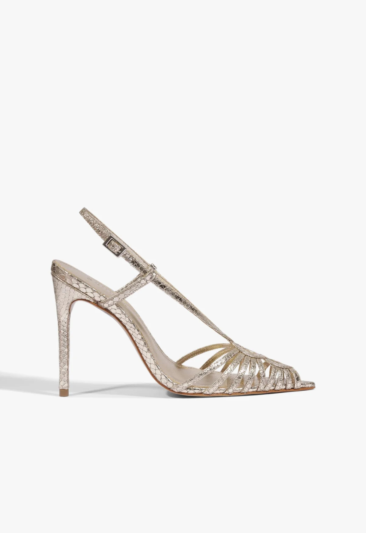 Seraphine Gold High Stiletto Heel Pump | Schutz (US)