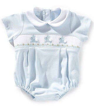 Edgehill Collection Baby Boys Newborn-24 Months Easter Bunny Smocked Bubble Romper | Dillard's | Dillard's