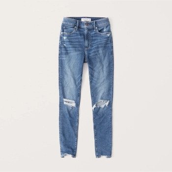High Rise Super Skinny Ankle Jeans | Abercrombie & Fitch (US)