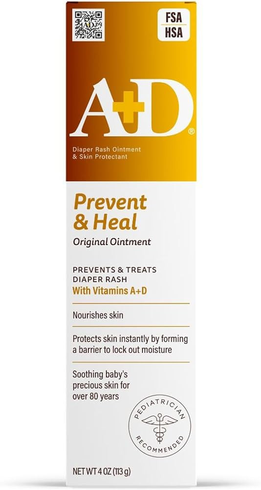 A+D Original Diaper Rash Ointment Prevents & Treats Diaper Rash, Moisturizing Skin Protectant wit... | Amazon (US)