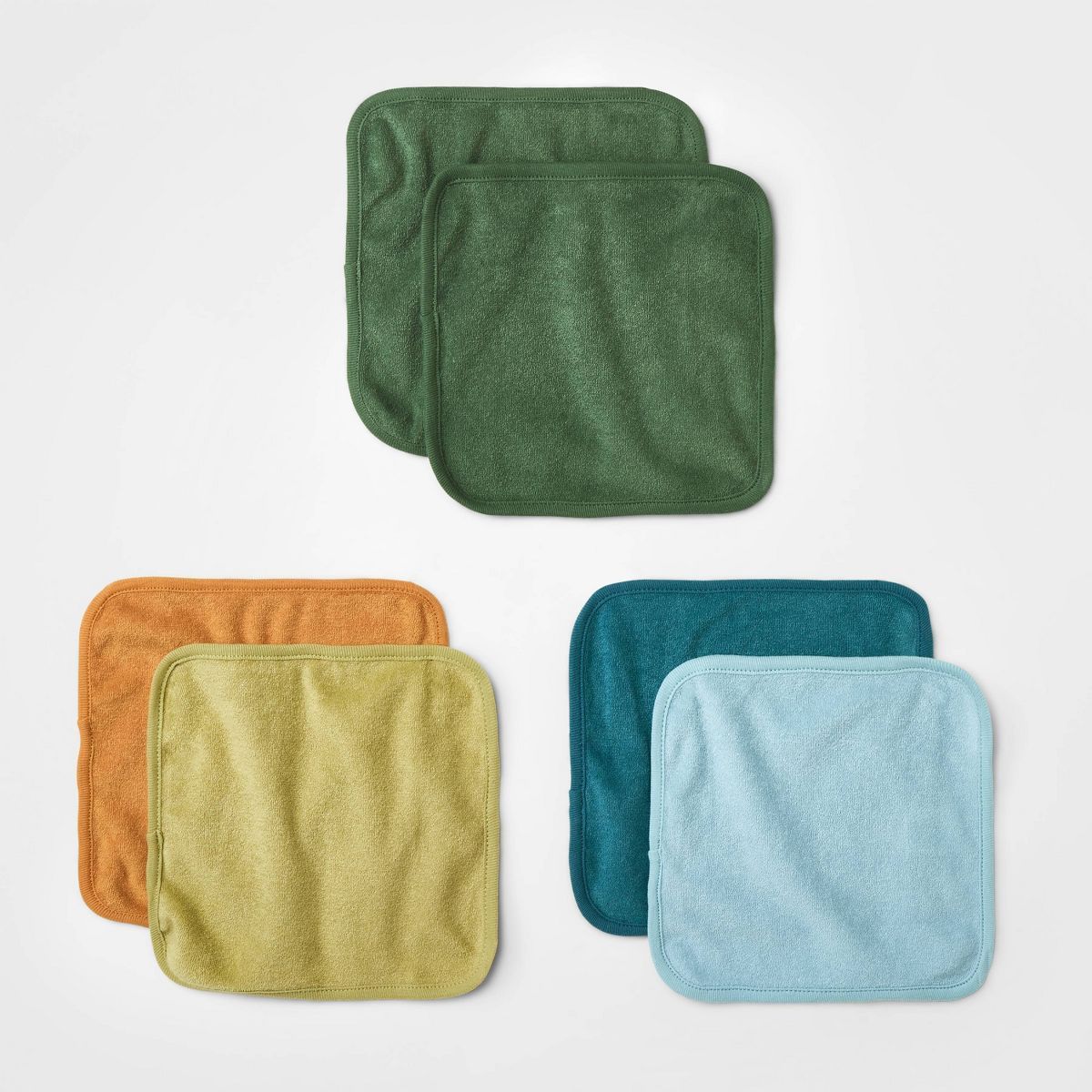 Baby Boys' 6pk Knit Wash Bath Towel - Cloud Island™ Olive Green | Target
