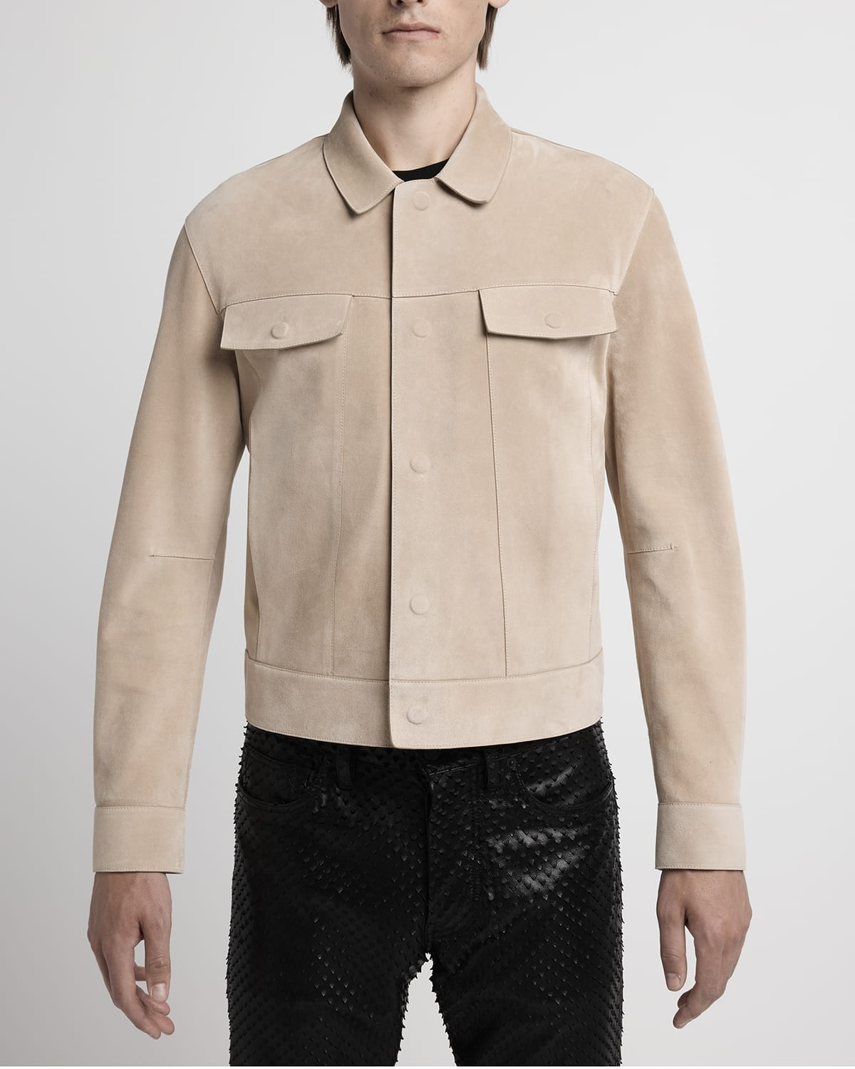 Men & apos;s Suede Snap-Front Western Jacket | Neiman Marcus