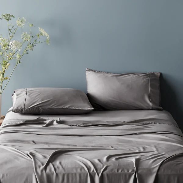 ettitude® Sateen+ Pillowcase Set in Fog Size: King | Ettitude (US)