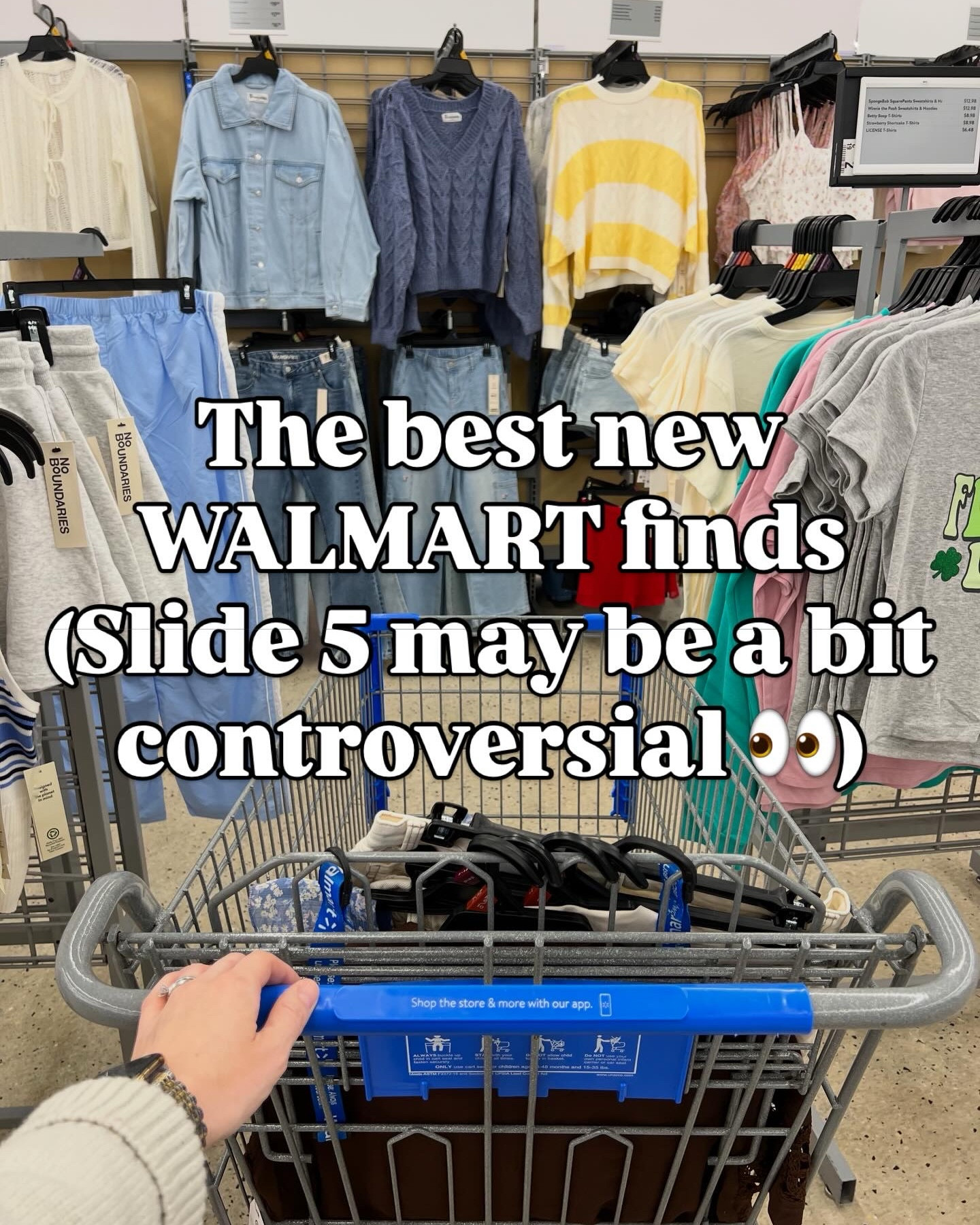 Best new Walmart finds! Bogg bag look for less, fisherman clogs, crochet coverup tops, $12 cotton stripe pants, mini lamp, kids bunny sweater for Easter and St. Patrick’s Day tee for girls.