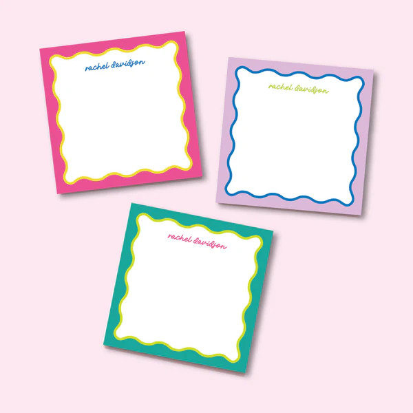 Wavy Personalized Notepad - Summer Fun Collection | Joy Creative Shop