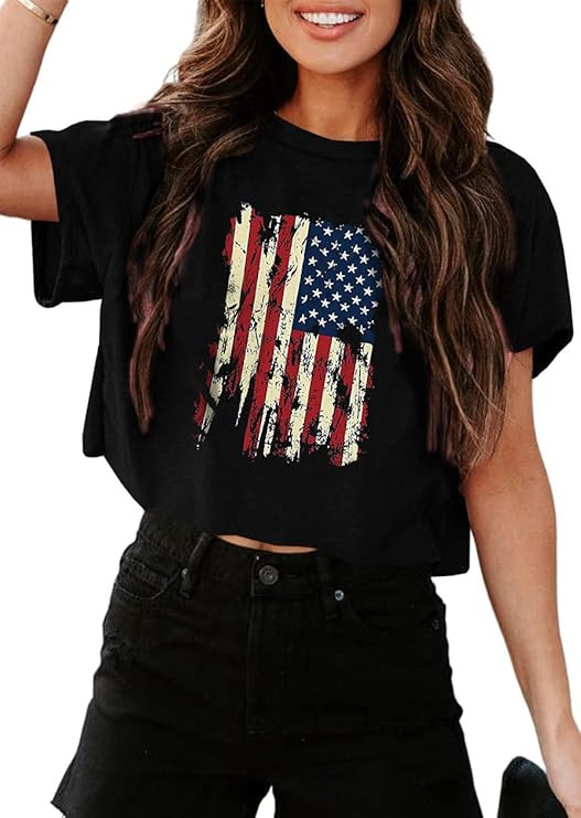 UNCLECAT Women's Cropped T Shirts Trendy Short Sleeve Crew Neck Crop Tops Solid Basic Tee | Amazon (US)