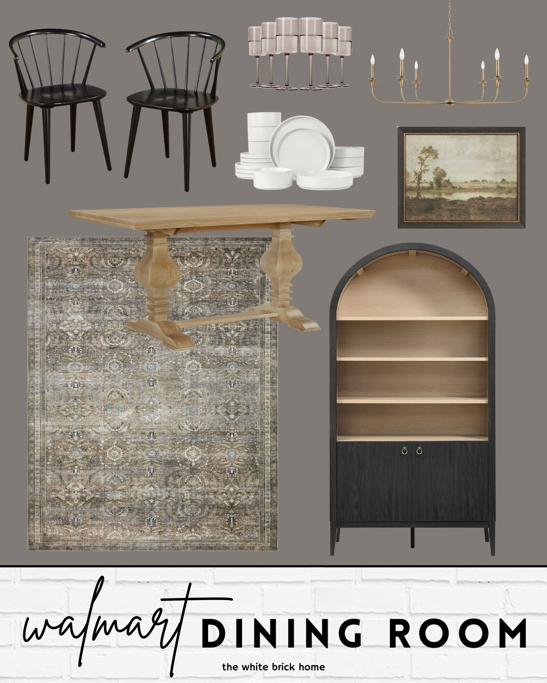 Traditional home finds from Walmart! 

🖤🖤

Walmart, Walmart home, home decor, dining room, dining furniture, cabinet, arched cabinet, dining chair, dinnerware, wall art, chandelier, brass chandelier, area rug, home decor, home design, dining room design, Walmart dining room, Walmart furniture 

#LTKFindsUnder50 #LTKFamily #LTKHome