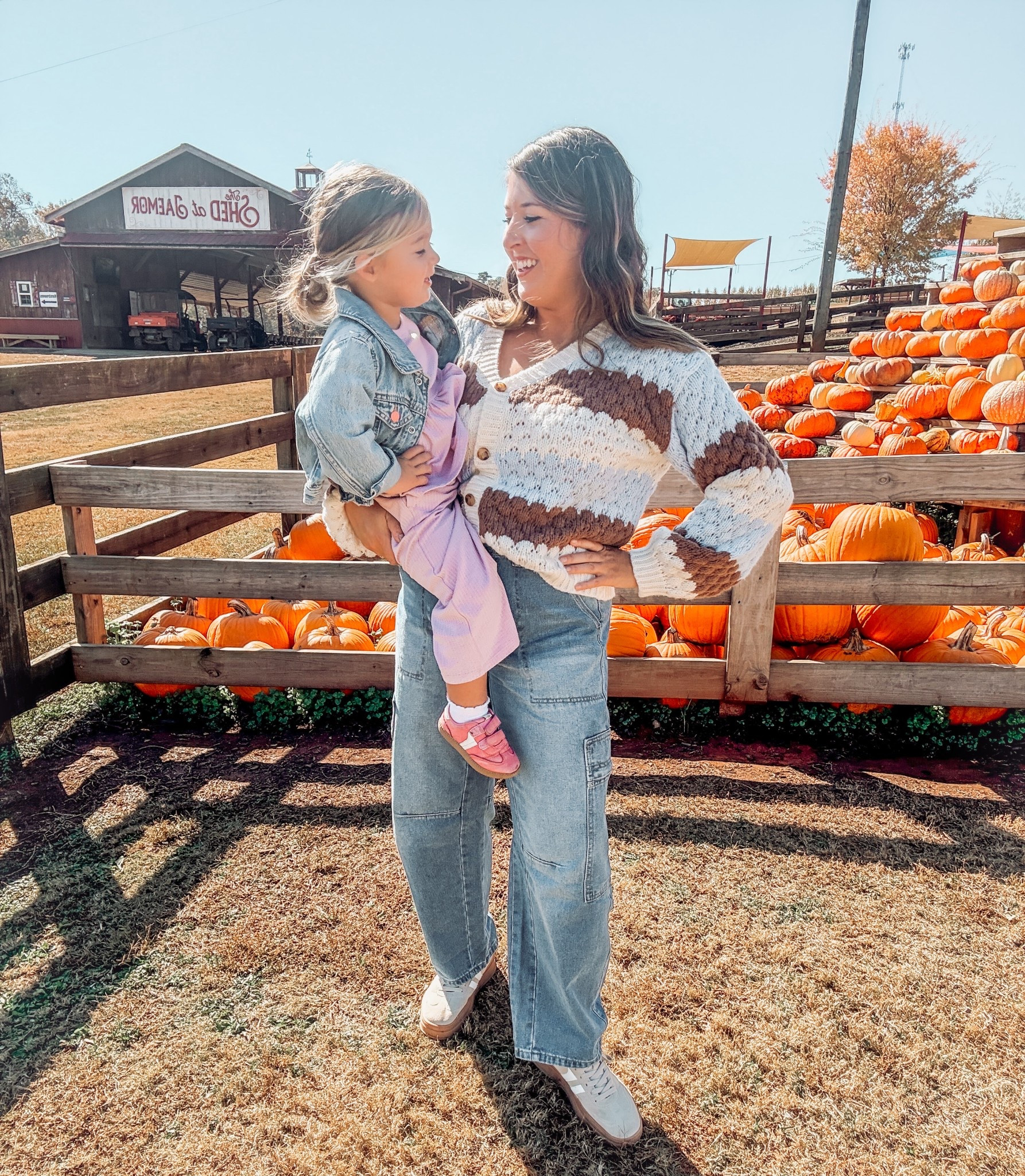 Fall outfits, mom and toddler, toddler girl outfit, pumpkin patch, cardigan, barrel jeans 

Wearing medium in sweater and large/size 10 in jeans 

#LTKStyleTip #LTKFamily #LTKFindsUnder50