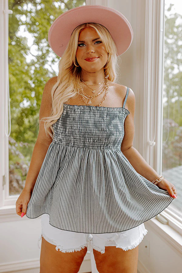 Breezy Babe Stripe Tank Curves • Impressions Online Boutique | Impressions Online Boutique