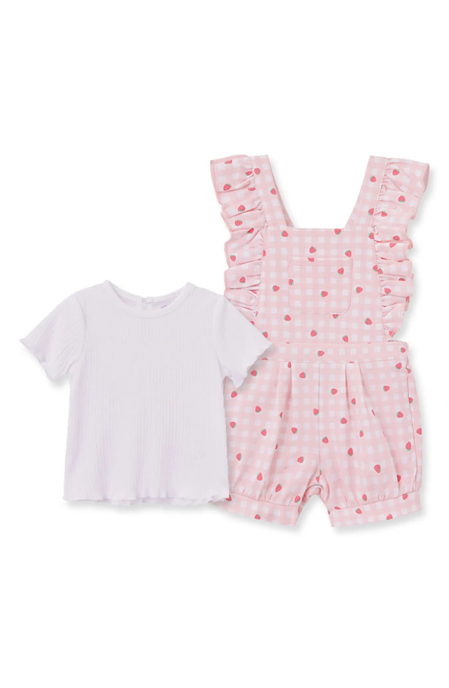 Strawberry T-Shirt & Overalls Set | Nordstrom