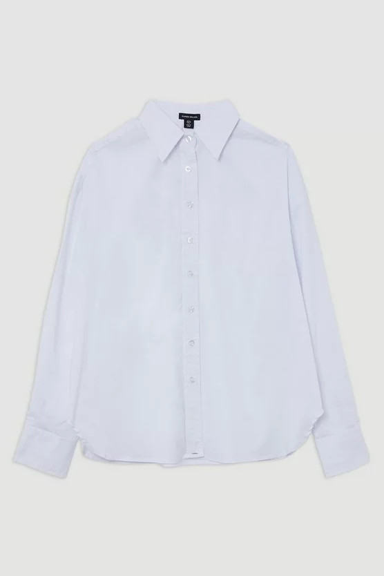 Tailored Cotton Button Through Shirt | Karen Millen | Karen Millen UK + IE + DE + NL