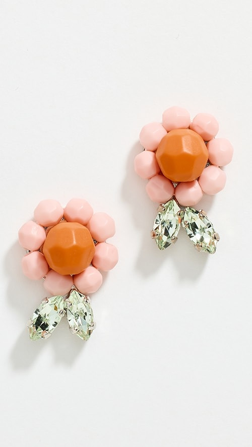 Diasy Leaf Stud Earrings | Shopbop