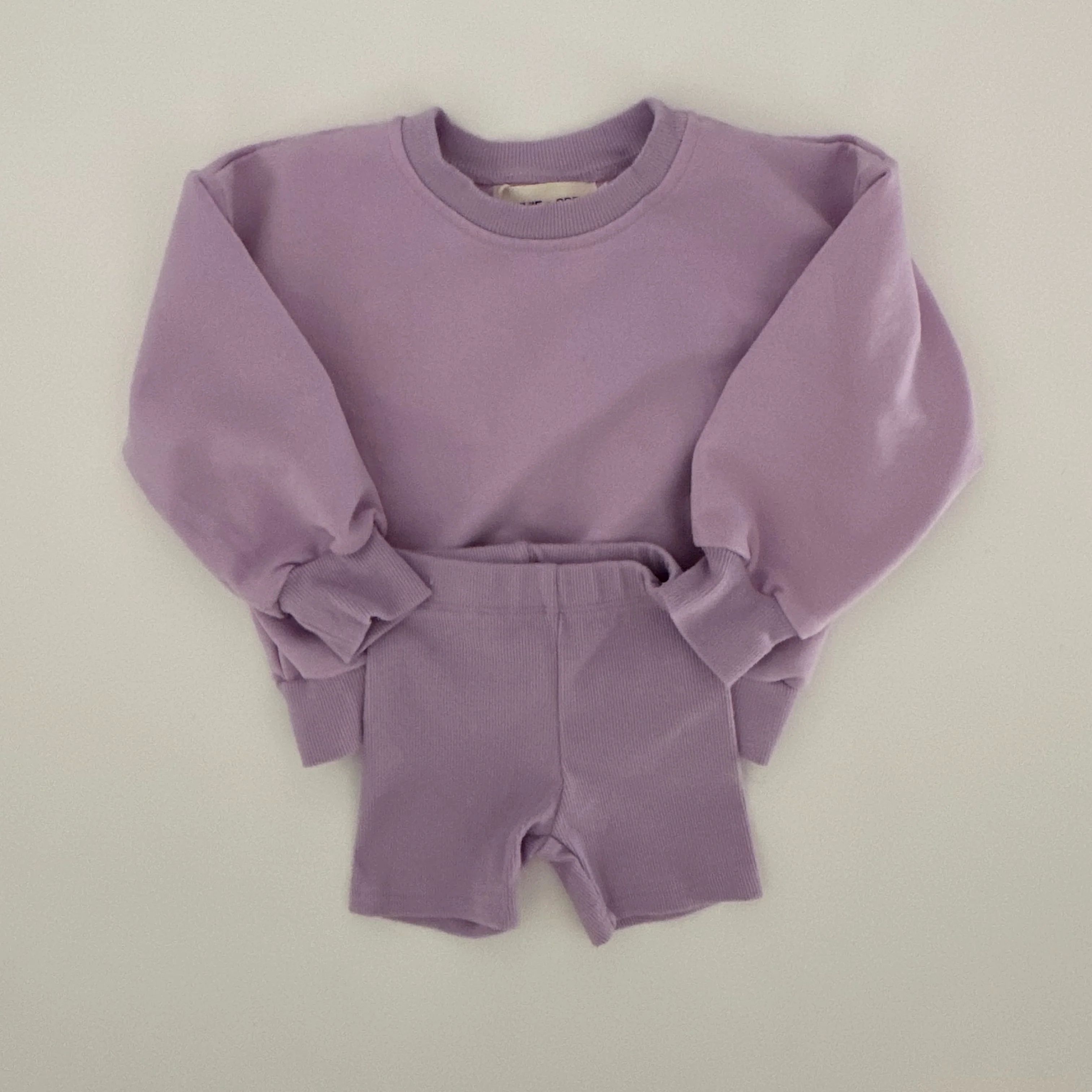 Hollis Sweatshirt Set in Purple | Winnie and Crew