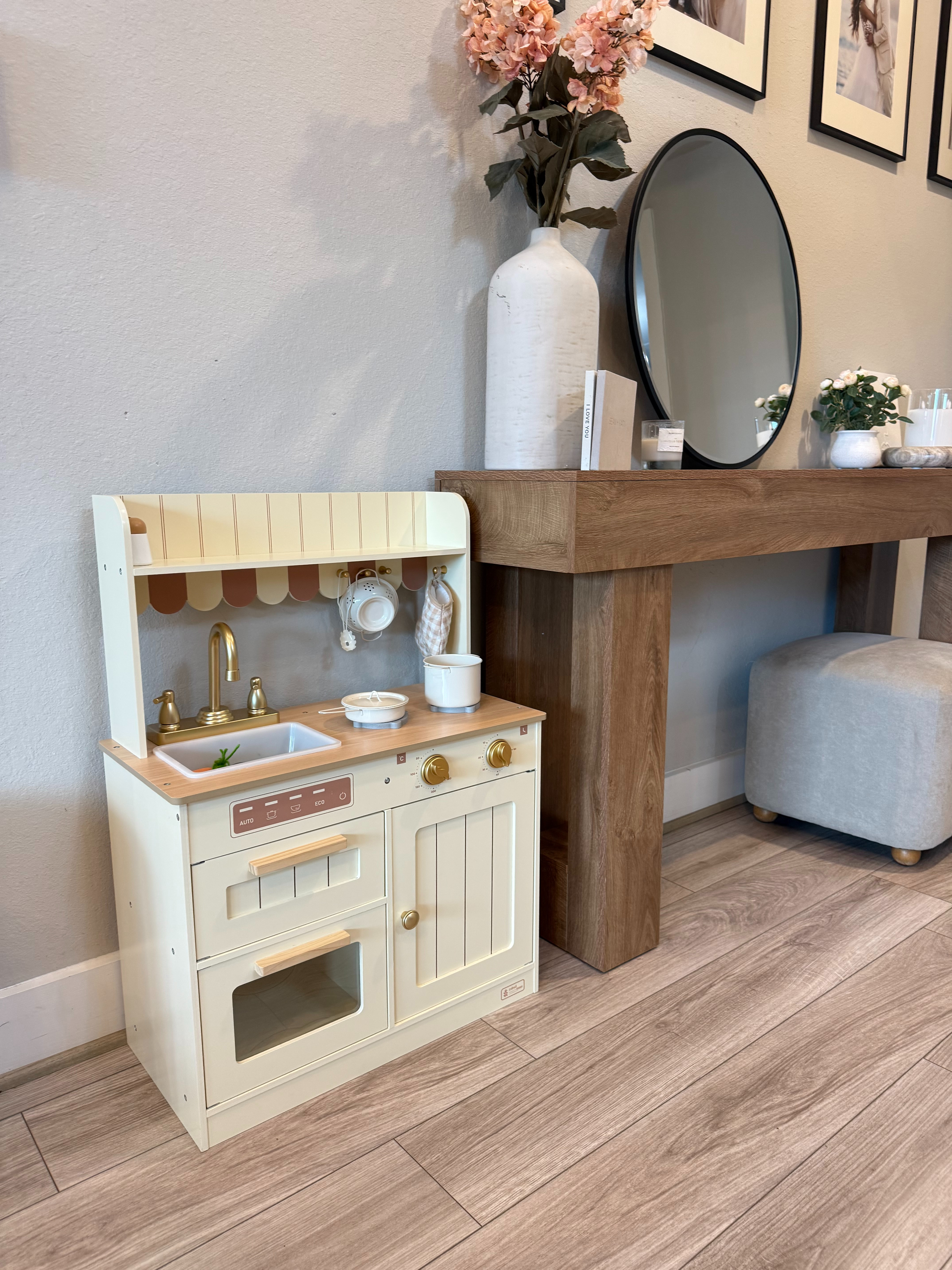 Love that the kids play kitchen is aesthetic enough for me to keep out haha 

 #LTKKids