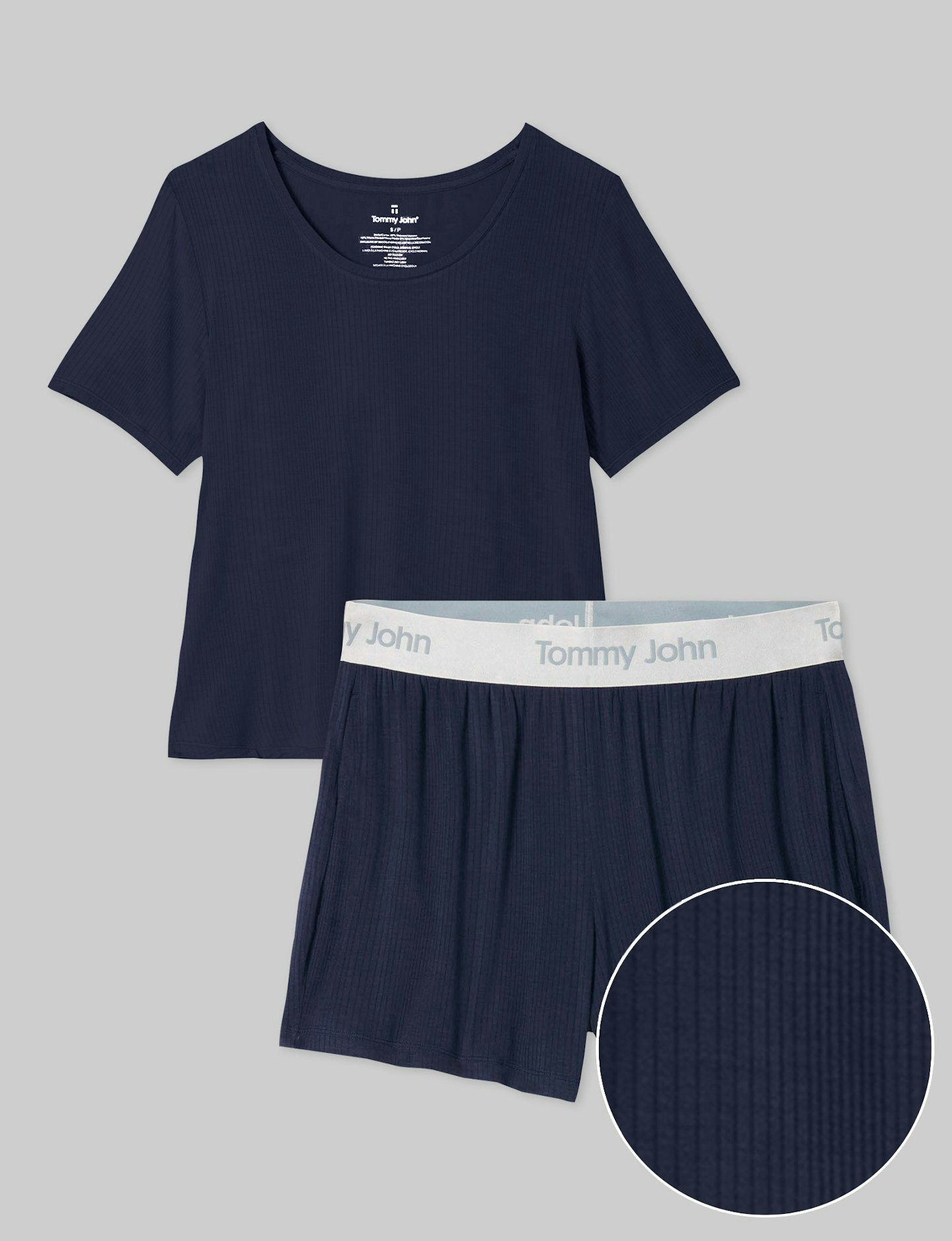 Women's Second Skin Luxe Rib Sleep Tee & Short Set | Tommy John