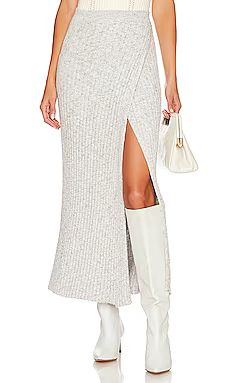 Free People Better Days Midi Skirt in Grey Combo from Revolve.com | Revolve Clothing (Global)